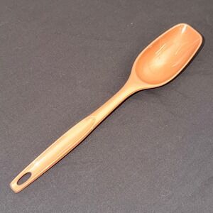 Foley‎ Vintage Kitchen Utensil Cooking Serving Spoon Brown Plastic Hole Handle